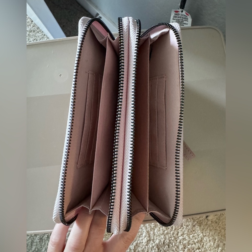 Rachel Roy Soft Pink Leather Wristlet - Picture 3 of 3